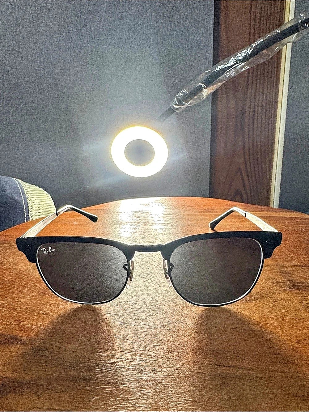 Ray-Ban RB3716 clubmaster metal Black Sunglasses